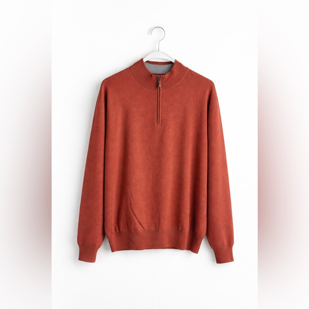 Peter Millar Men's 1/4 Zip Sweater Merino Wool